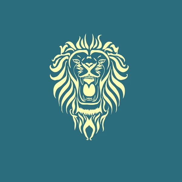 Löwenkopf-Ikone — Stockvektor