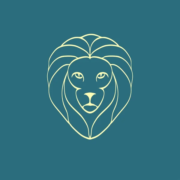 Icône tête de lion — Image vectorielle