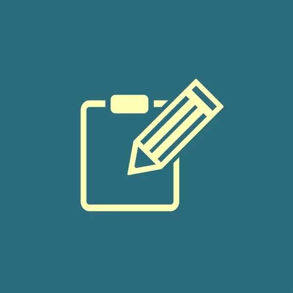 Pencil and clipboard icon — Stock Vector