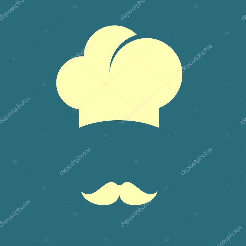 Chef hat icon. restaurant menu logo. vector illustration