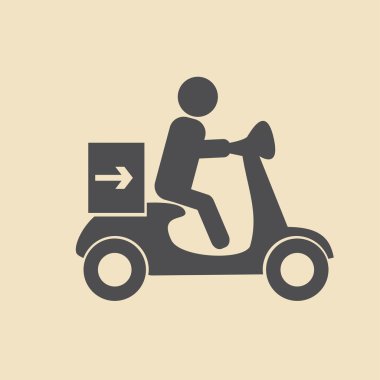 Teslimat moped simgesi