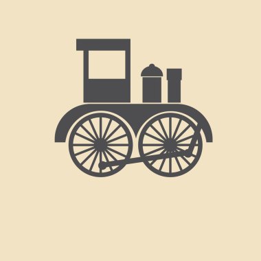 eski lokomotif tren simgesi