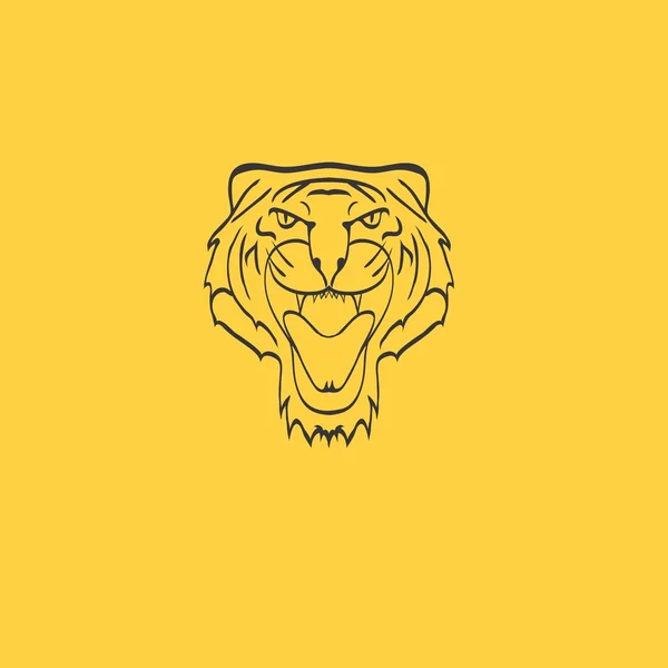Icono de cabeza de tigre — Archivo Imágenes Vectoriales