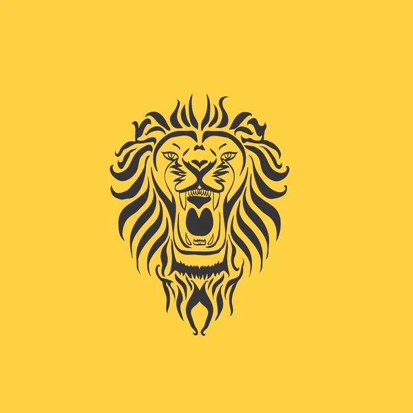 Λιοντάρι κεφάλι εικονίδιο — Διανυσματικό Αρχείο