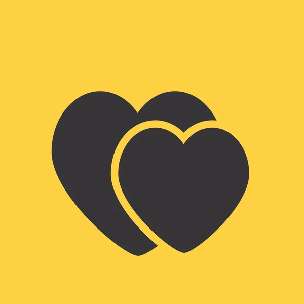 Hjärtan par ikon — Stock vektor