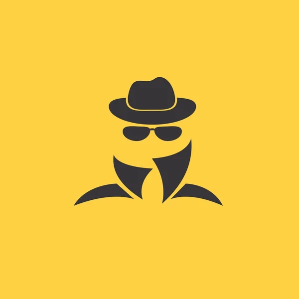 Icono del agente del servicio secreto — Vector de stock