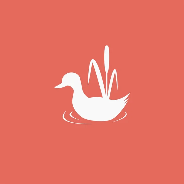 Icono de pájaro pato — Vector de stock