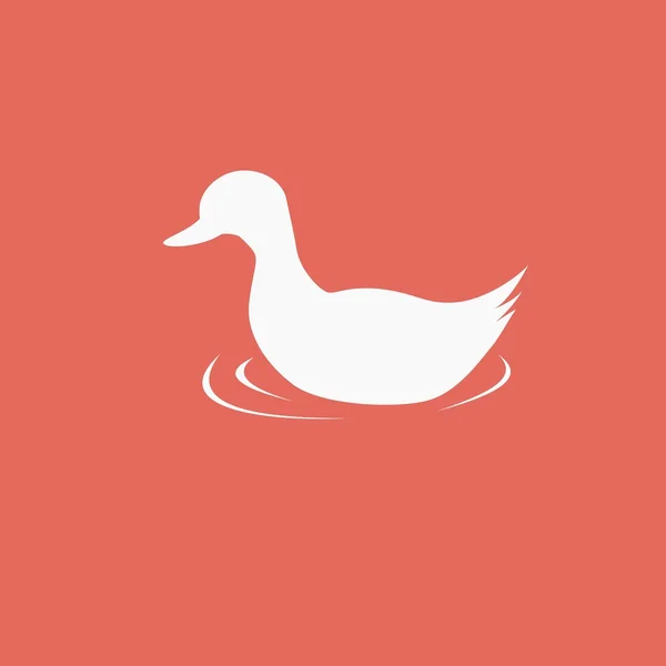 Icône canard oiseau — Image vectorielle