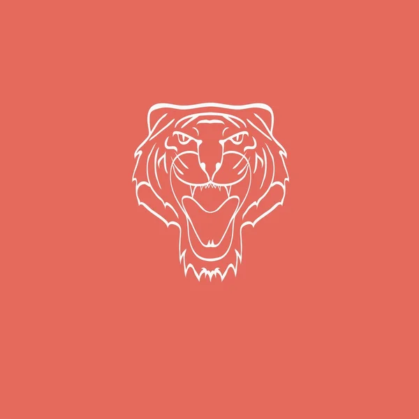 Icono de cabeza de tigre — Archivo Imágenes Vectoriales