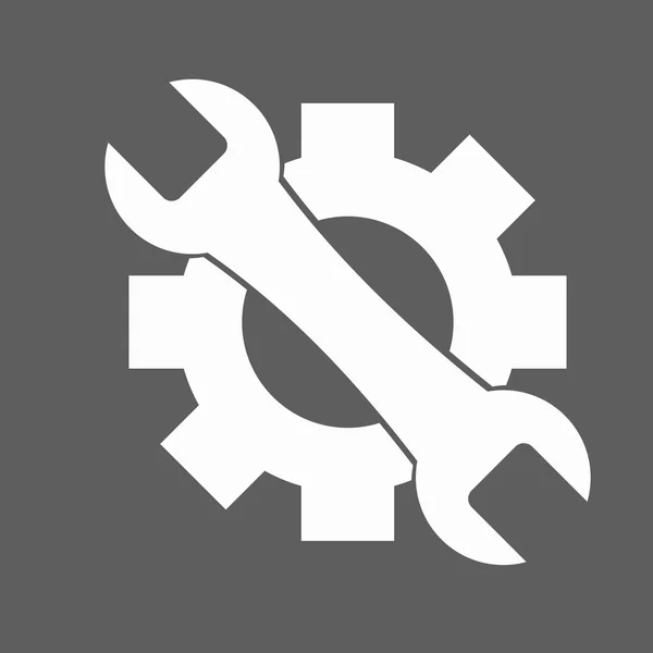 Service, rouage, icône de clé — Image vectorielle