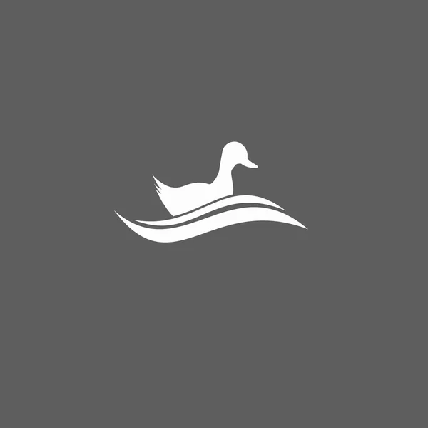 Icono de pájaro pato — Archivo Imágenes Vectoriales