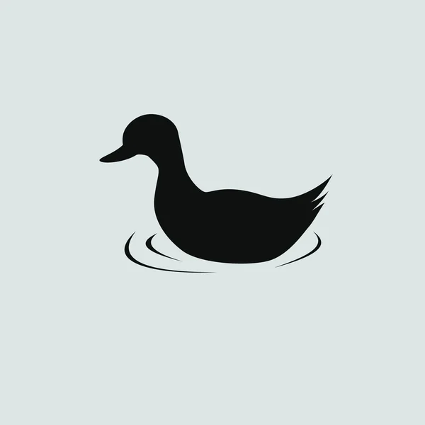 Icono de pájaro pato — Vector de stock