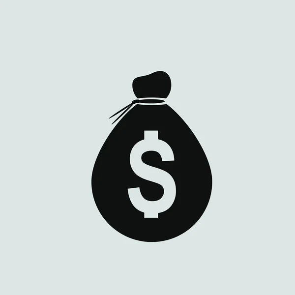 Icono de bolsa de dinero — Vector de stock