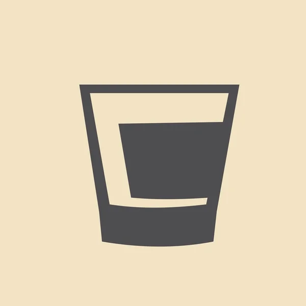 Whiskey glas ikon — Stock vektor