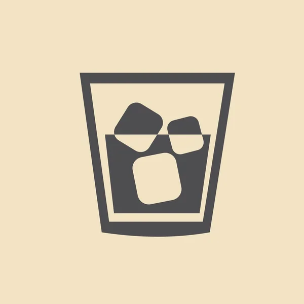 Whiskey-Glas-Ikone — Stockvektor