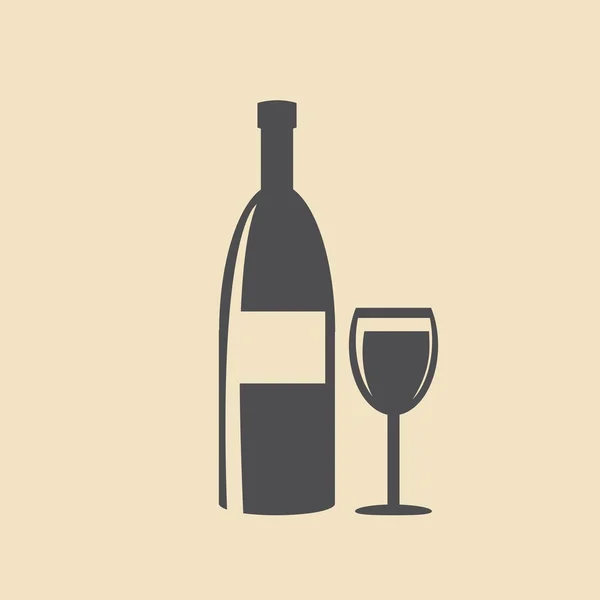 Pictogram alcoholfles — Stockvector