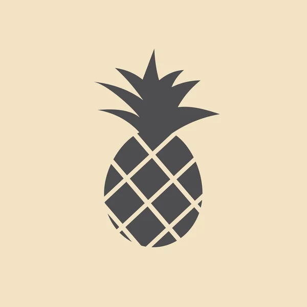 Icono de la fruta de piña — Vector de stock