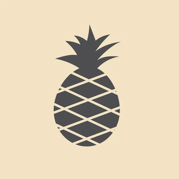 Icono de la fruta de piña — Vector de stock