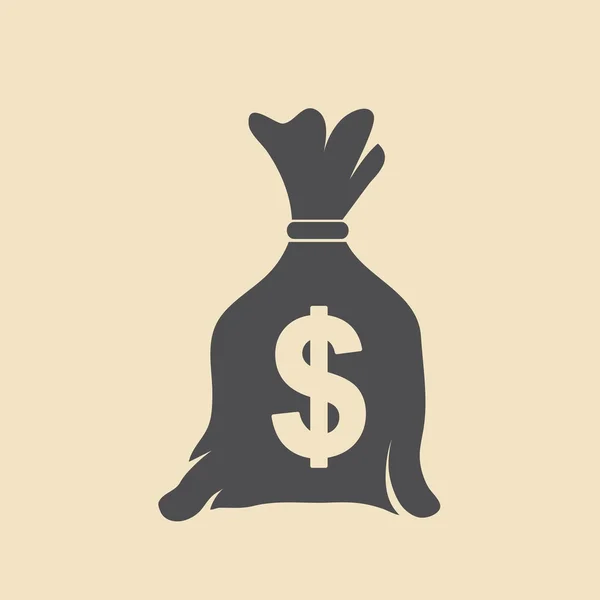 Icono de bolsa de dinero — Vector de stock