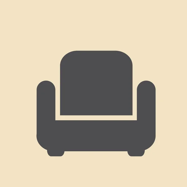 Yumuşak koltuk simgesi — Stok Vektör