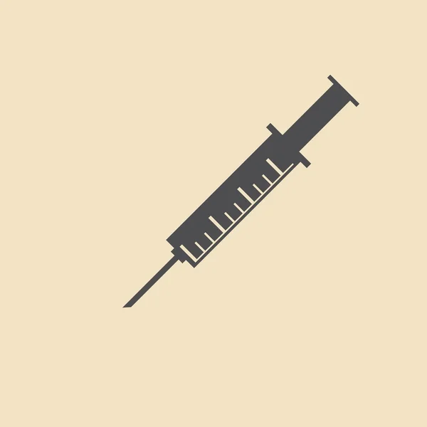 Icône de seringue médicale — Image vectorielle
