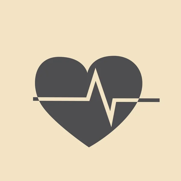 Heart cardiogram icon — Stock Vector