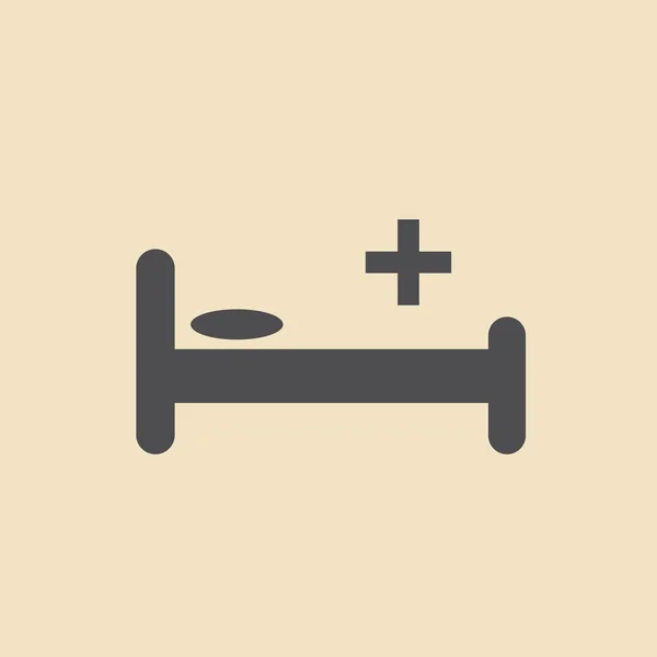 Ziekenhuis bed pictogram — Stockvector