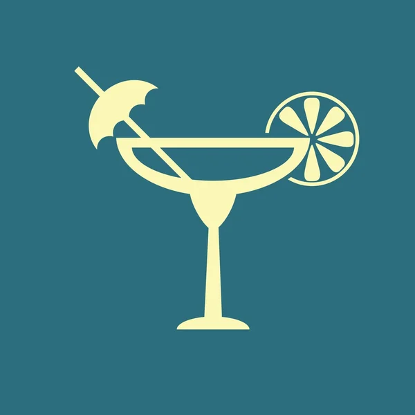 Icône cocktail alcool — Image vectorielle