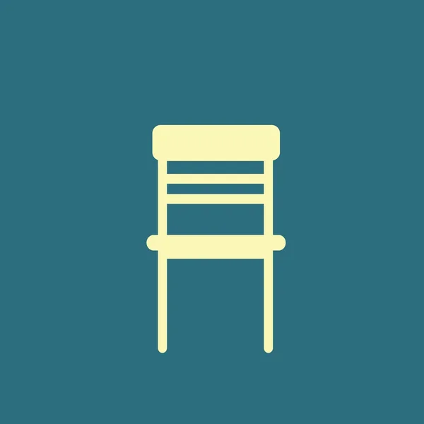 Trä stol ikon — Stock vektor