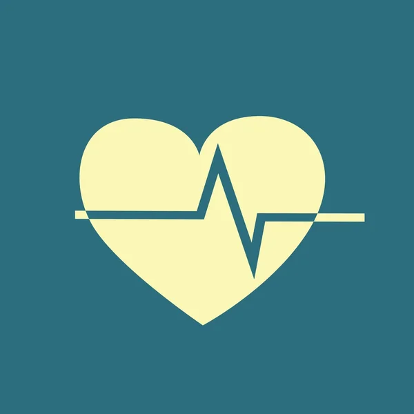Icono de cardiograma cardíaco — Vector de stock