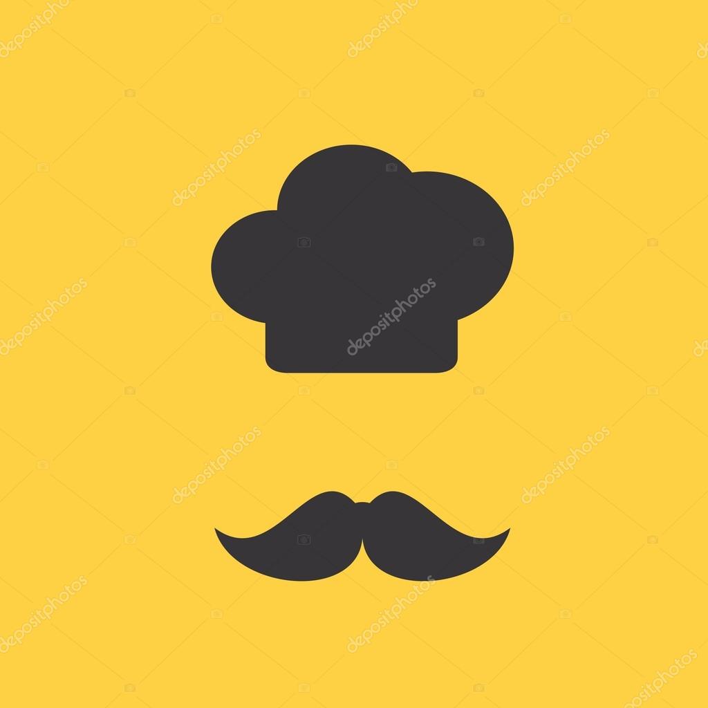 Chef hat icon. restaurant menu logo. vector illustration