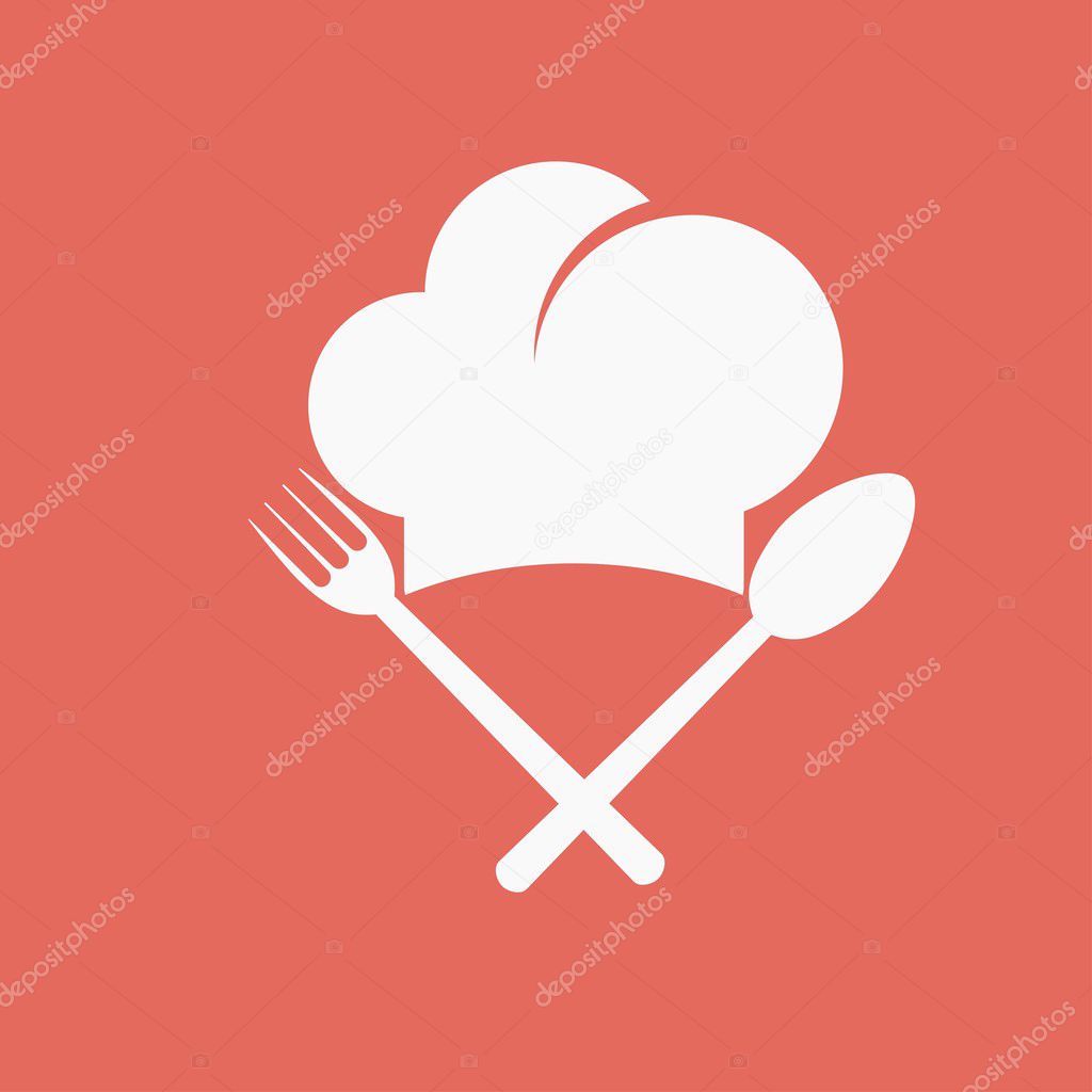Chef hat icon. restaurant menu logo. vector illustration