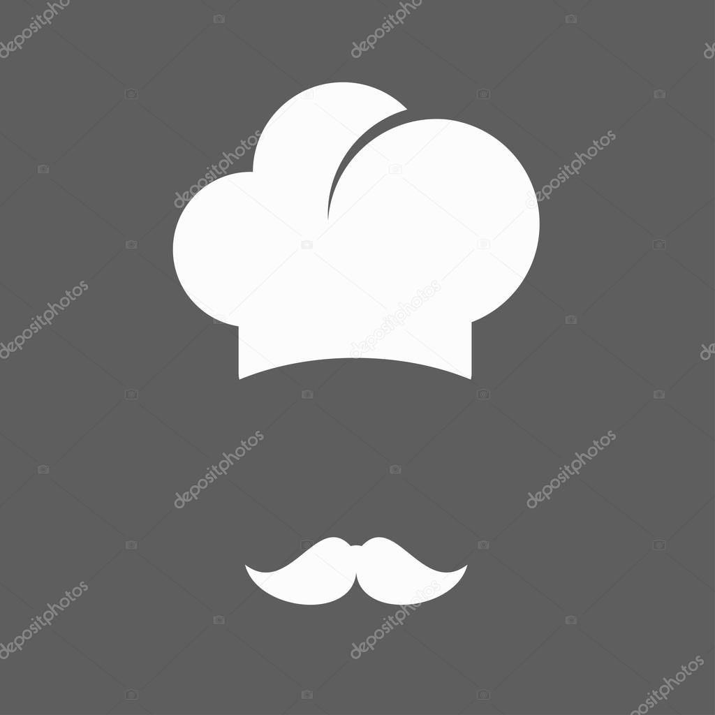 Chef hat icon. restaurant menu logo. vector illustration