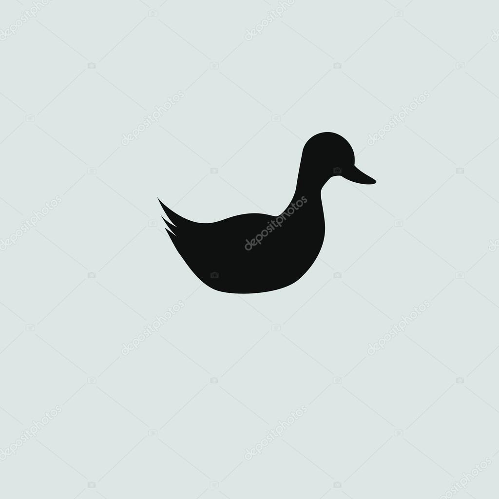 Duck bird icon. vector illustration