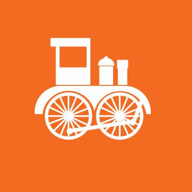 eski lokomotif tren simgesi