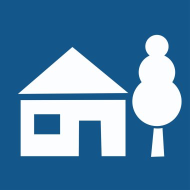 ev ve ağaç simgesi