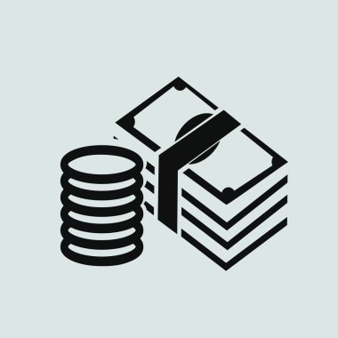 para, sikke ve faturaları simgesi