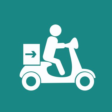Teslimat moped simgesi