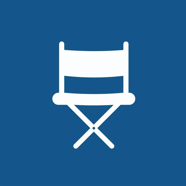 Ícone de cadeira de acampamento — Vetor de Stock