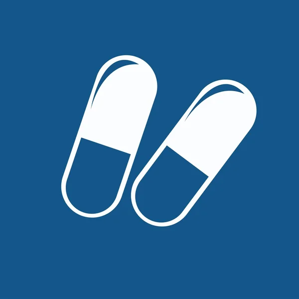 Icono de píldoras médicas — Vector de stock