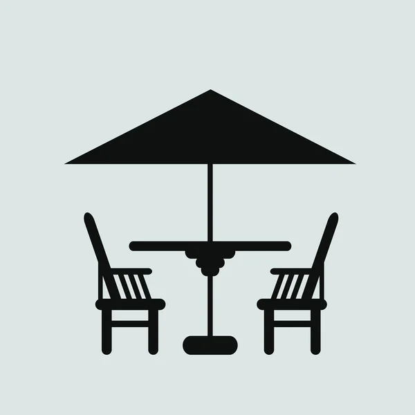 Street cafe icon — Stock Vector