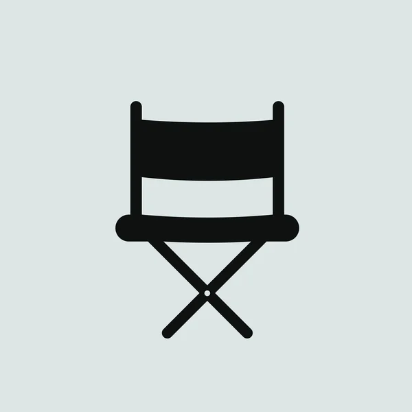 Ícone de cadeira de acampamento — Vetor de Stock
