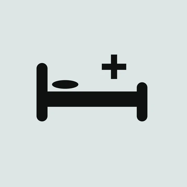 Sjukhus säng ikonen — Stock vektor