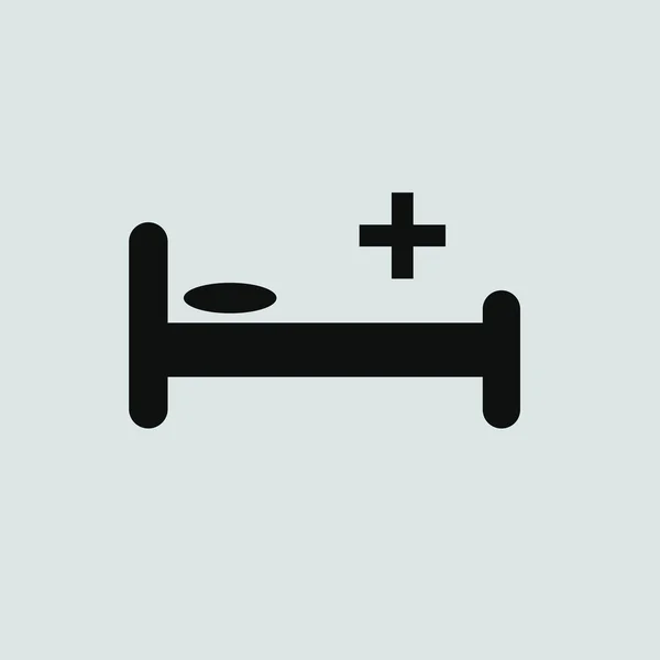 Ziekenhuis bed pictogram — Stockvector