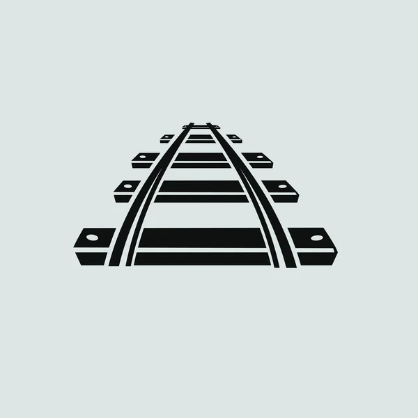 Ferrocarril, icono ferroviario — Vector de stock