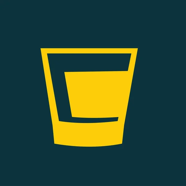 Whiskey-Glas-Ikone — Stockvektor