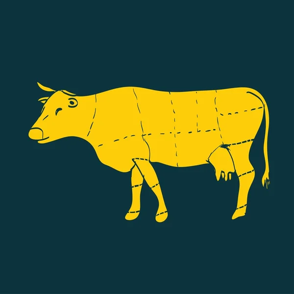 Carnicería de carne — Vector de stock