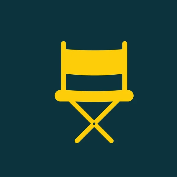 Kamp sandalye simgesi — Stok Vektör