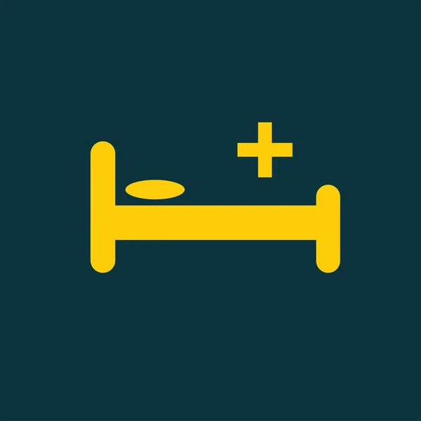 Ziekenhuis bed pictogram — Stockvector