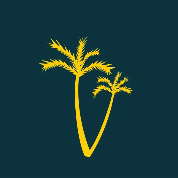Palmiye ağaçları simgesi — Stok Vektör